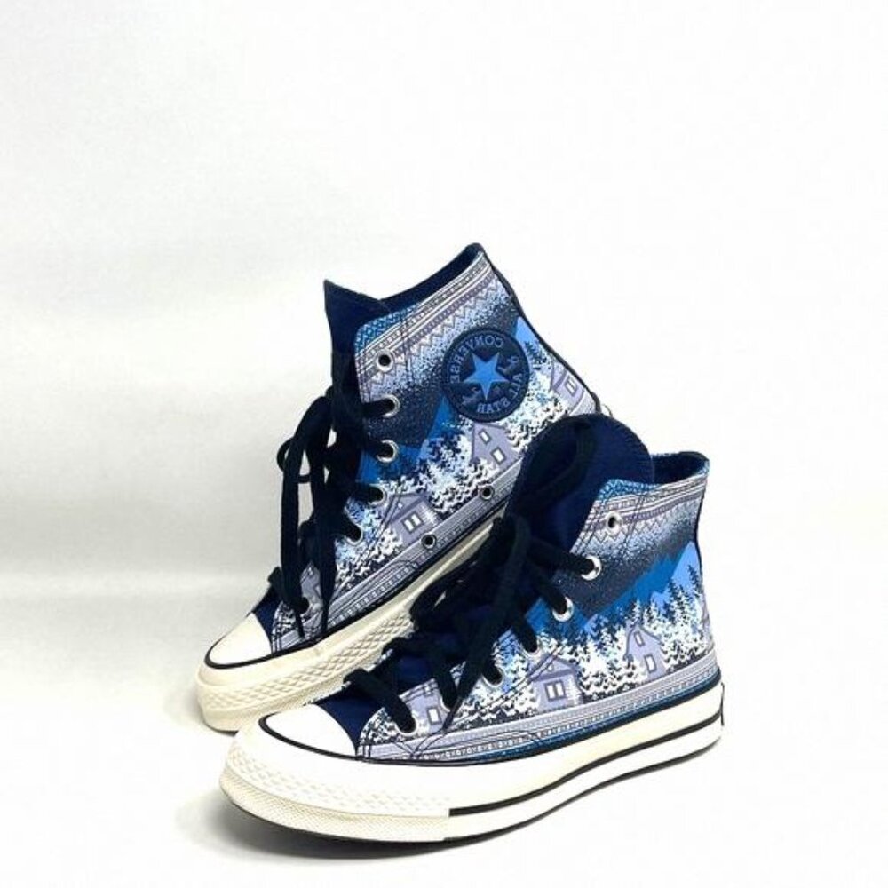💖MEGA SALE💖Converse Chuck 70 Holiday Midnight Navy 172135C Women Black Egret